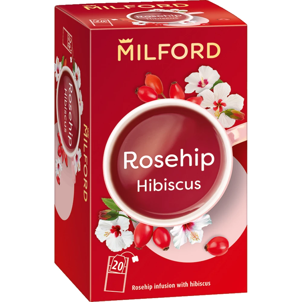MILFORD Milford csipkebogyó hibiszkusszal gyümölcstea 20x225g 45 g