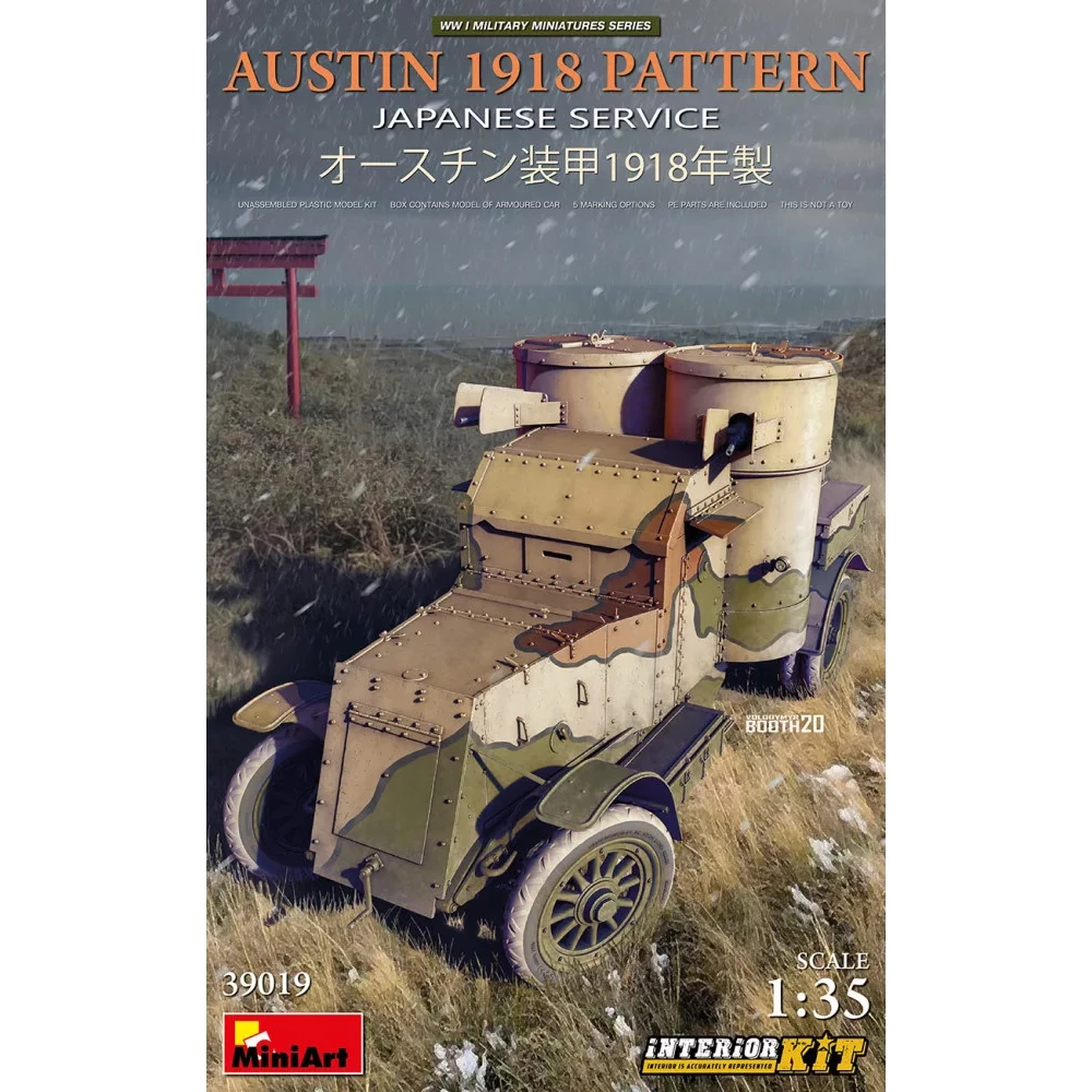 MINIART 1/35 Austin 1918 Pattern japán páncél autó katonai jármű modell