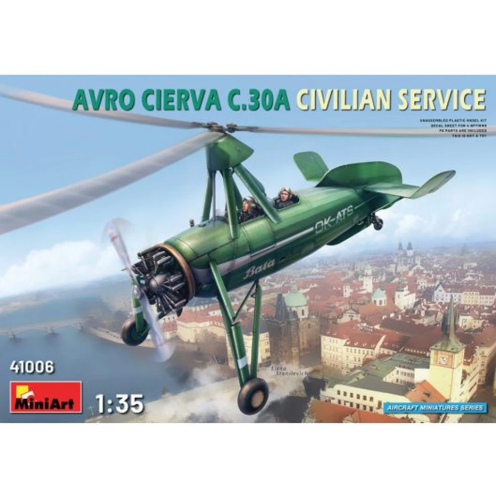MINIART 1/35 Avro Cierva C.30A Civilian Service katonai repülőgép modell