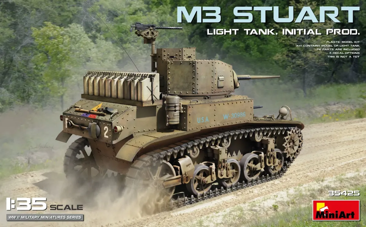 MINIART 1/35 MM3 Stuart könnyű tank modell