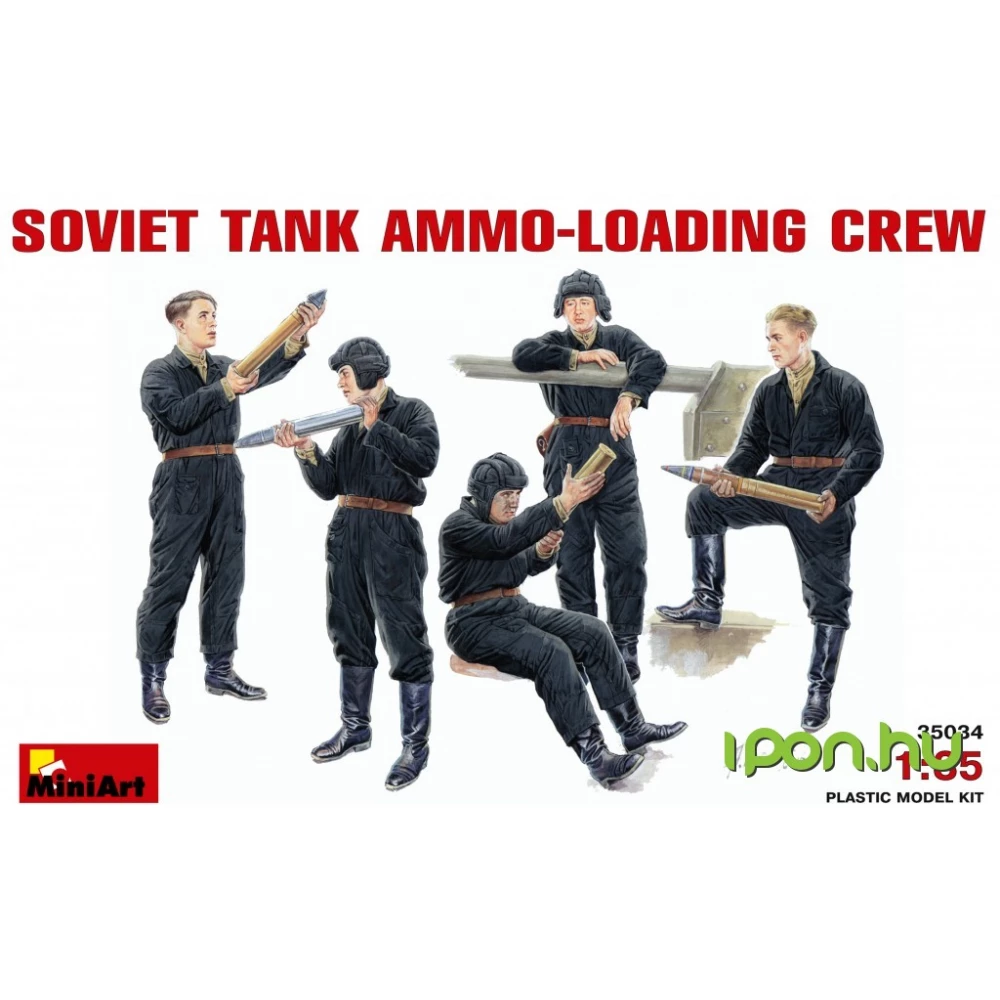 MINIART 1/35 Soviet Tank Ammo-Loading Crew katonai modell figurák
