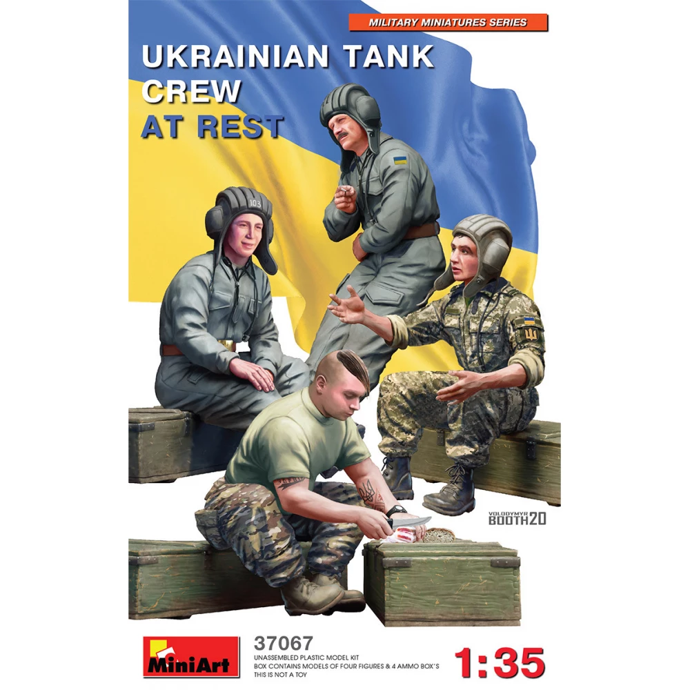 MINIART 1/35 Ukrán tank személyzet pihenőn katonai figura készlet