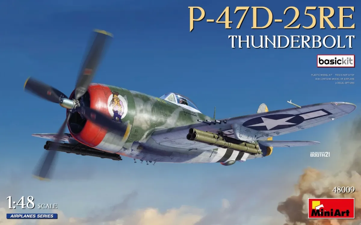 MINIART 1/48 P-47D-25Re Thunderbolt vadászgép modell