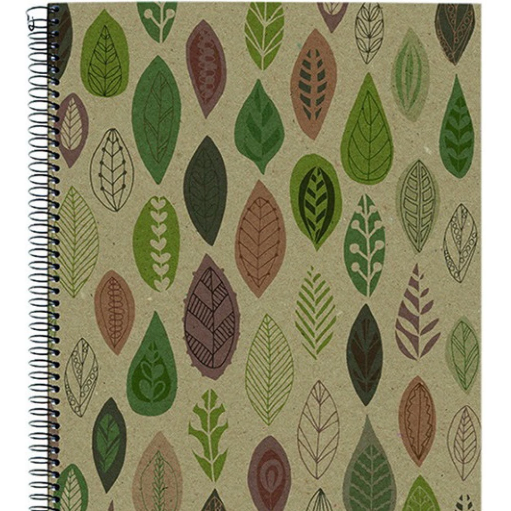 MIQUELRIUS Ecoleaves A5 4x30lapos vonalas spirálfüzet