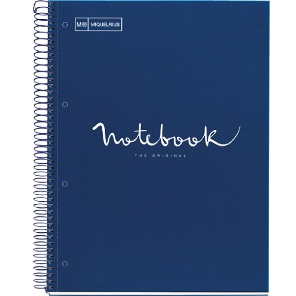 MIQUELRIUS Emotions Spirálfüzet A4 PP 5x24 lapos vonalas navy
