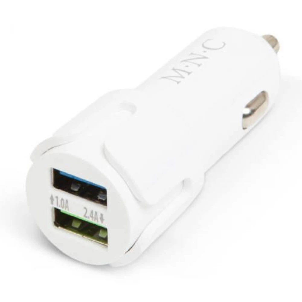 MNC Autós töltő 2xUSB 2.1A fehér