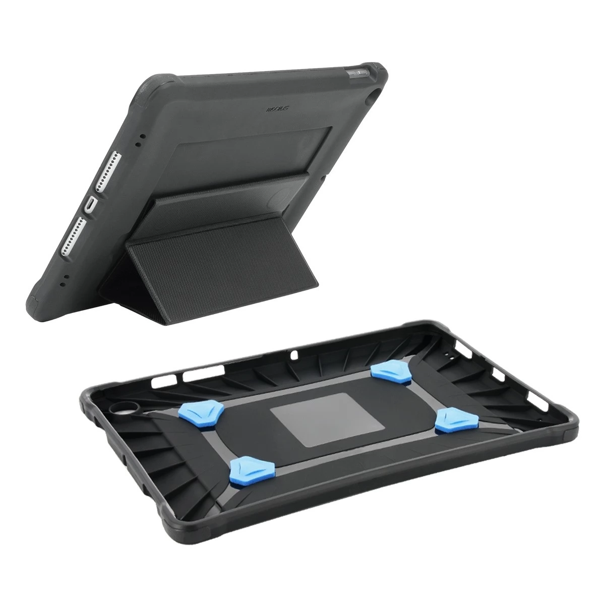 MOBILIS PROTECH reinforced protective case for iPad 10.2 (9th/8th/7th gen) with kickstand + handstrap fekete