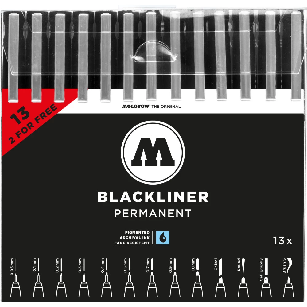 MOLOTOW Blackliner Complete Set 13