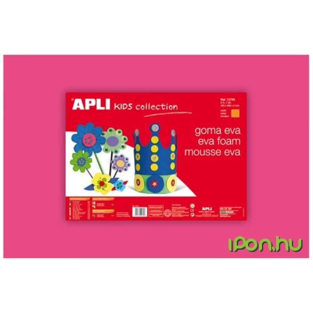 Moosgumi 400x600 mm APLI Eva Sheets rózsaszín