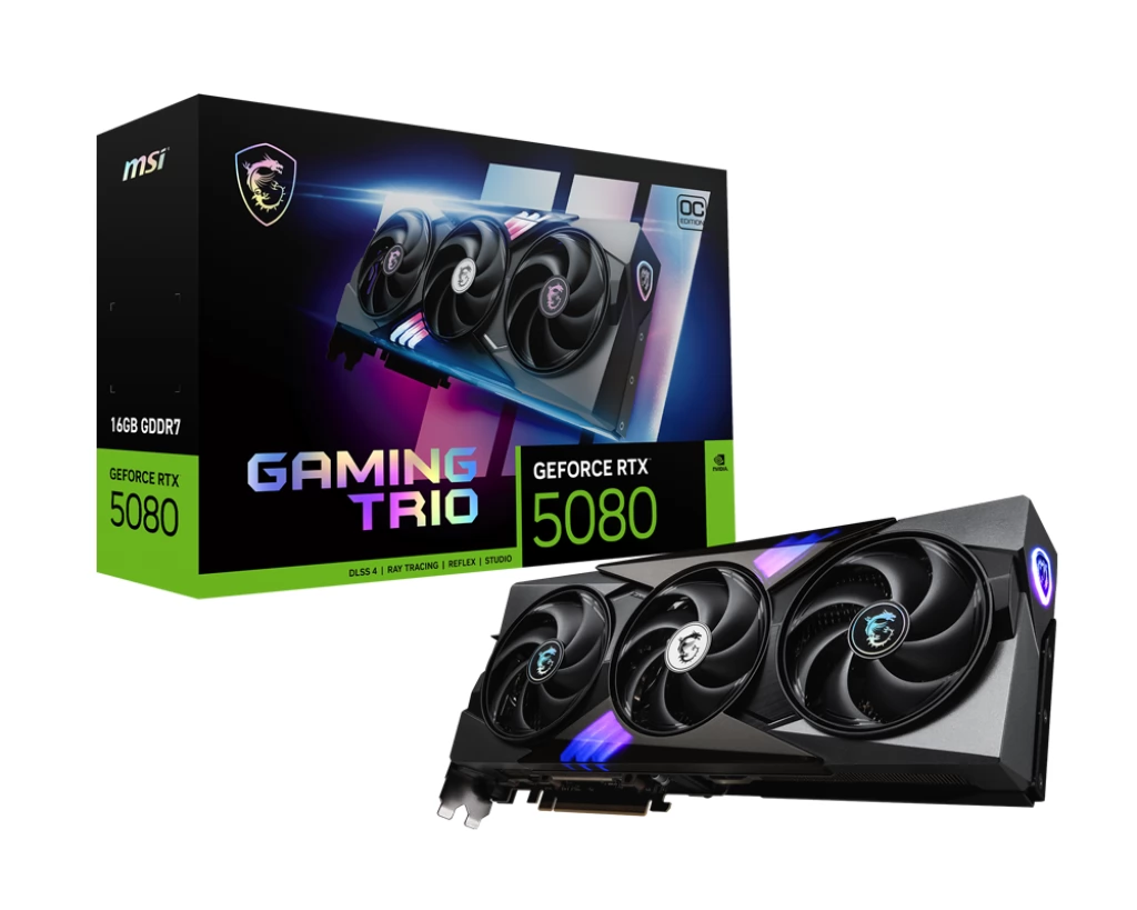 MSI GAMING TRIO OC GeForce RTX 5080 16GB GDDR7 DLSS4
