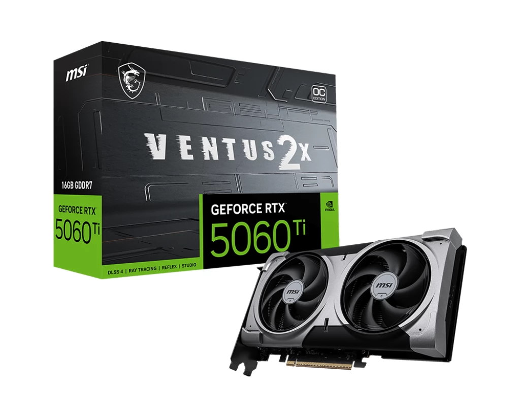 MSI VENTUS 2X OC PLUS GeForce RTX 5060 Ti 16GB GDDR7 DLSS4