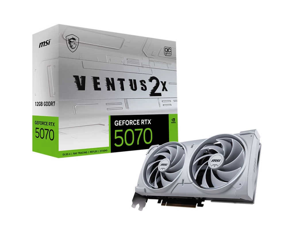 MSI VENTUS 2X OC WHITE GeForce RTX 5070 12GB GDDR7 DLSS4