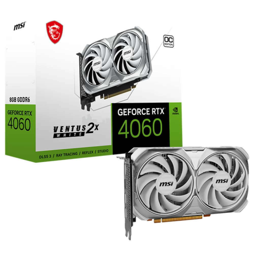 MSI VENTUS 2X WHITE OC GeForce RTX 4060 8GB GDDR6 DLSS3