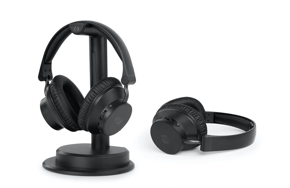 MUSE M-288 CTV Dual TV fejhallgató töltőállvánnyal fekete