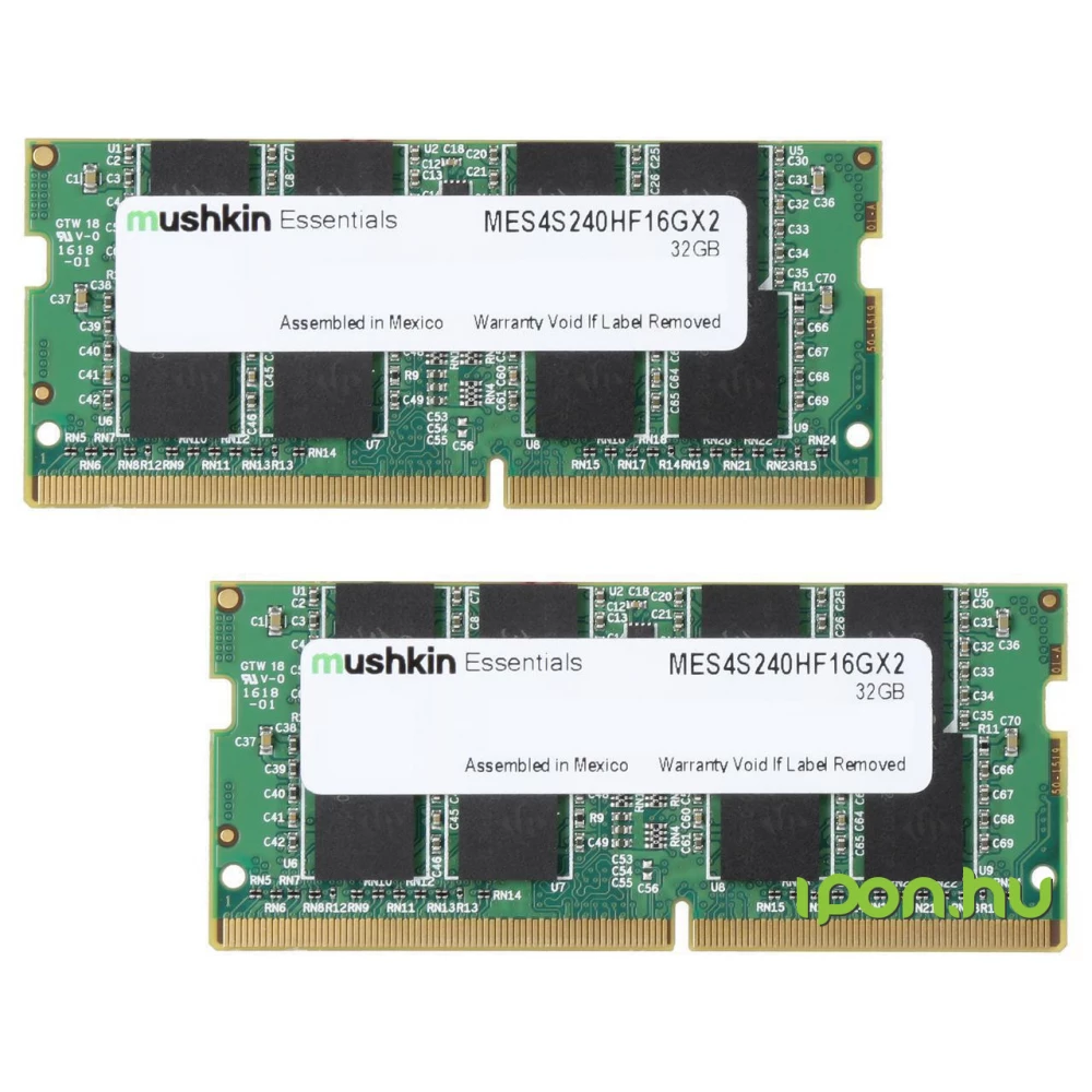 MUSHKIN 32GB Notebook DDR4 2400MHz CL17 KIT MES4S240HF16GX2