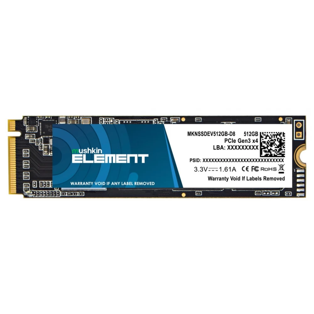 MUSHKIN 512GB Element M.2 PCIe M.2 2280 MKNSSDEV512GB-D8