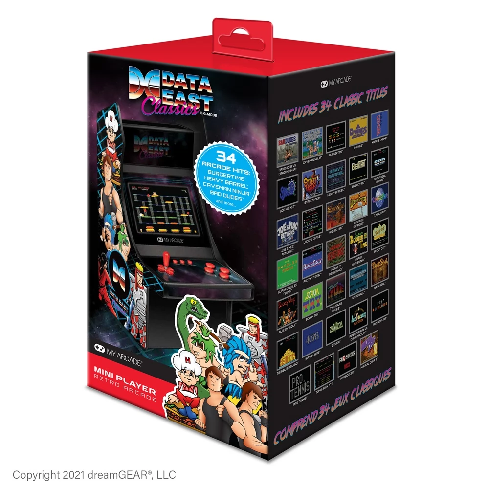 MY ARCADE Data East Classics 34in1 Mini Player Retro Arcade 10" Hordozható