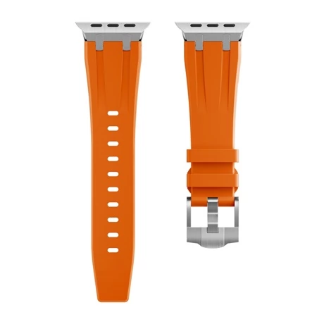MYBANDZ Apple Watch Element óraszíj 42/44/45/49 mm narancs (ezüst)