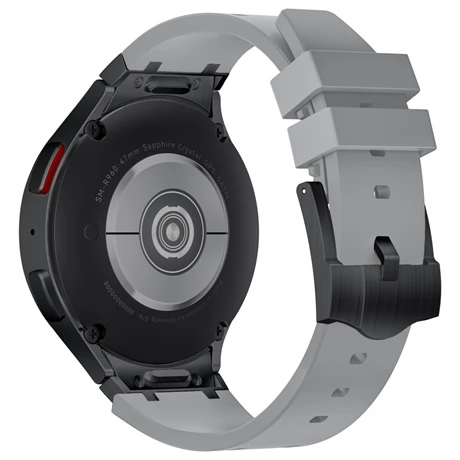 MYBANDZ Element szilikon óraszíj Samsung Galaxy Watch 4-5-6 20mm antracitszürke-fekete