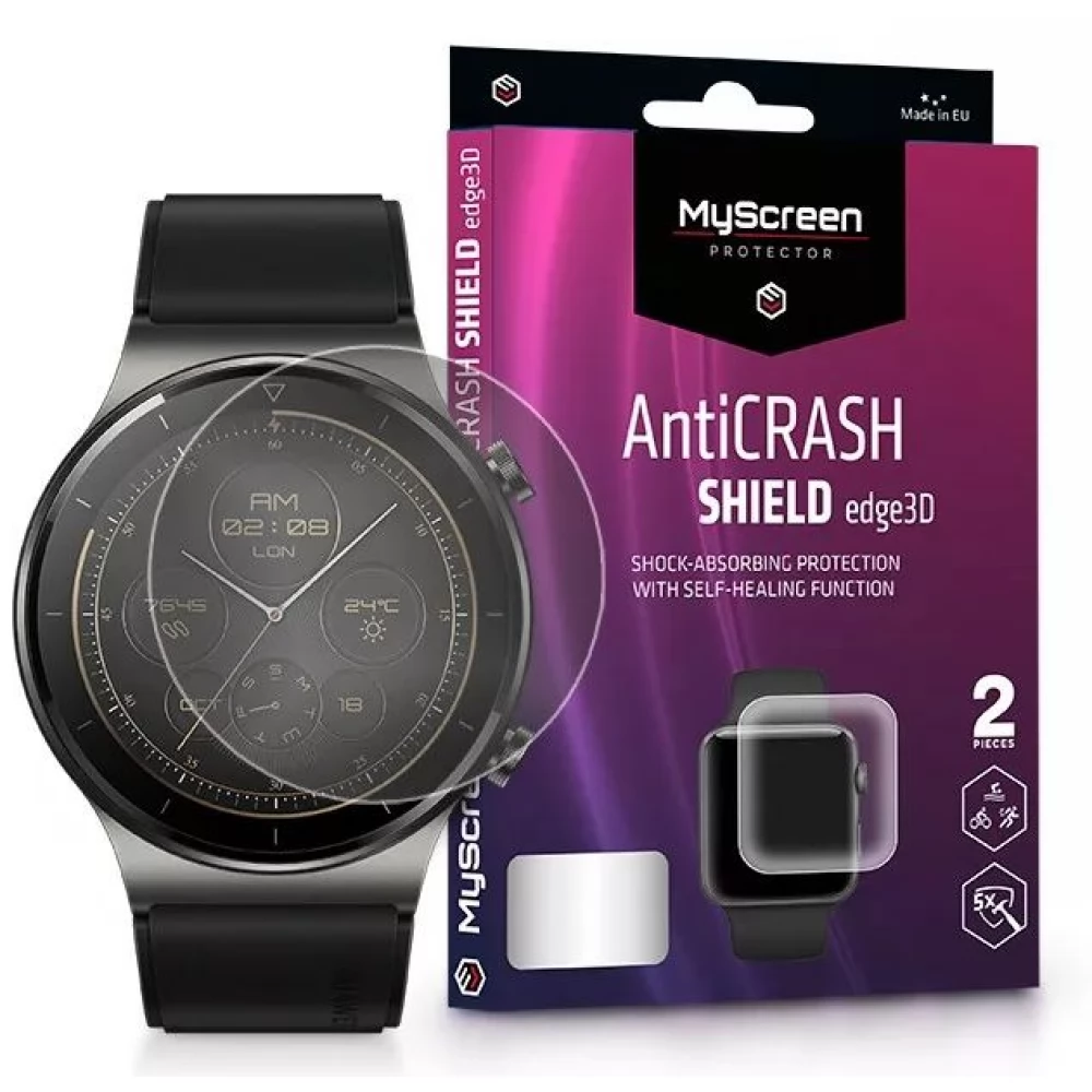MYSCREEN AntiCrash Shield Edge 3D kijelzővédő Huawei Watch GT 2 PRO 2db
