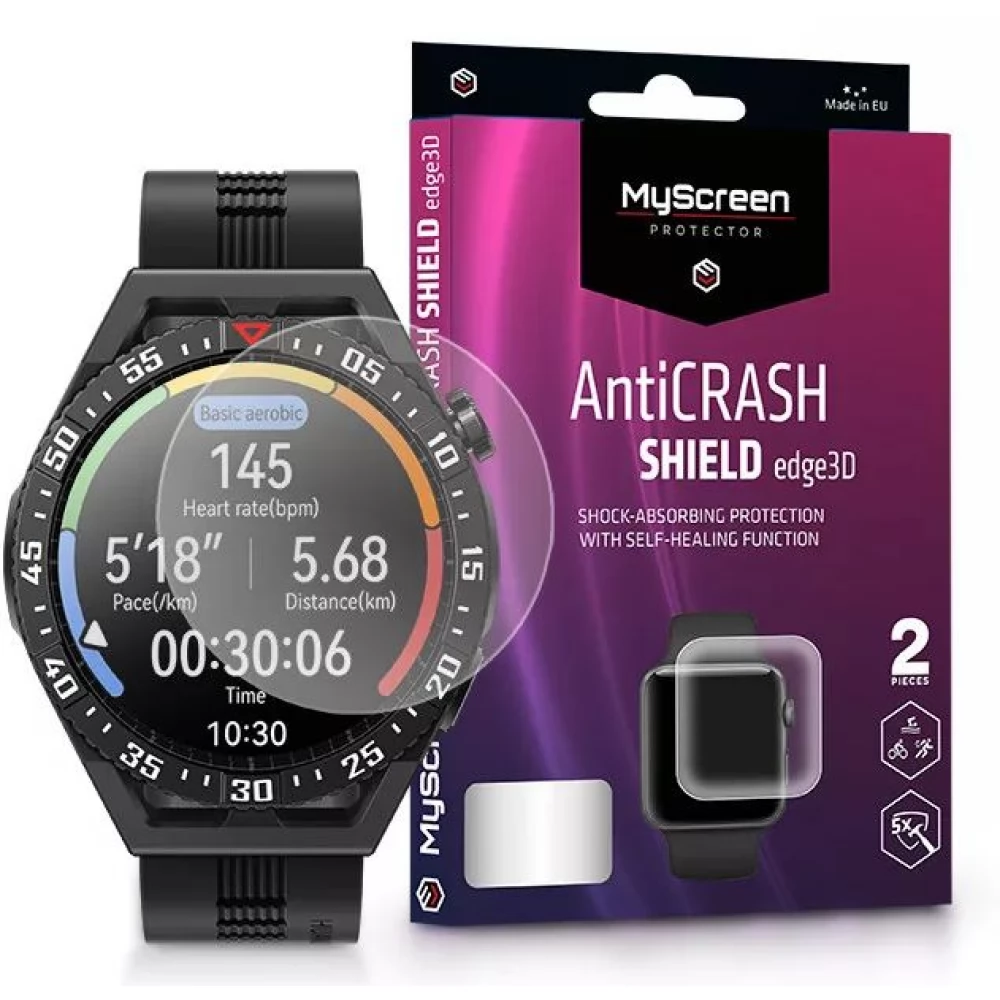 MYSCREEN AntiCrash Shield Edge 3D kijelzővédő Huawei Watch GT 3 SE 2db