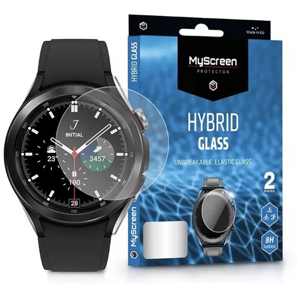 MYSCREEN Hybrid Glass kijelzővédő Samsung Galaxy Watch 4 Classic (46 mm) 2db