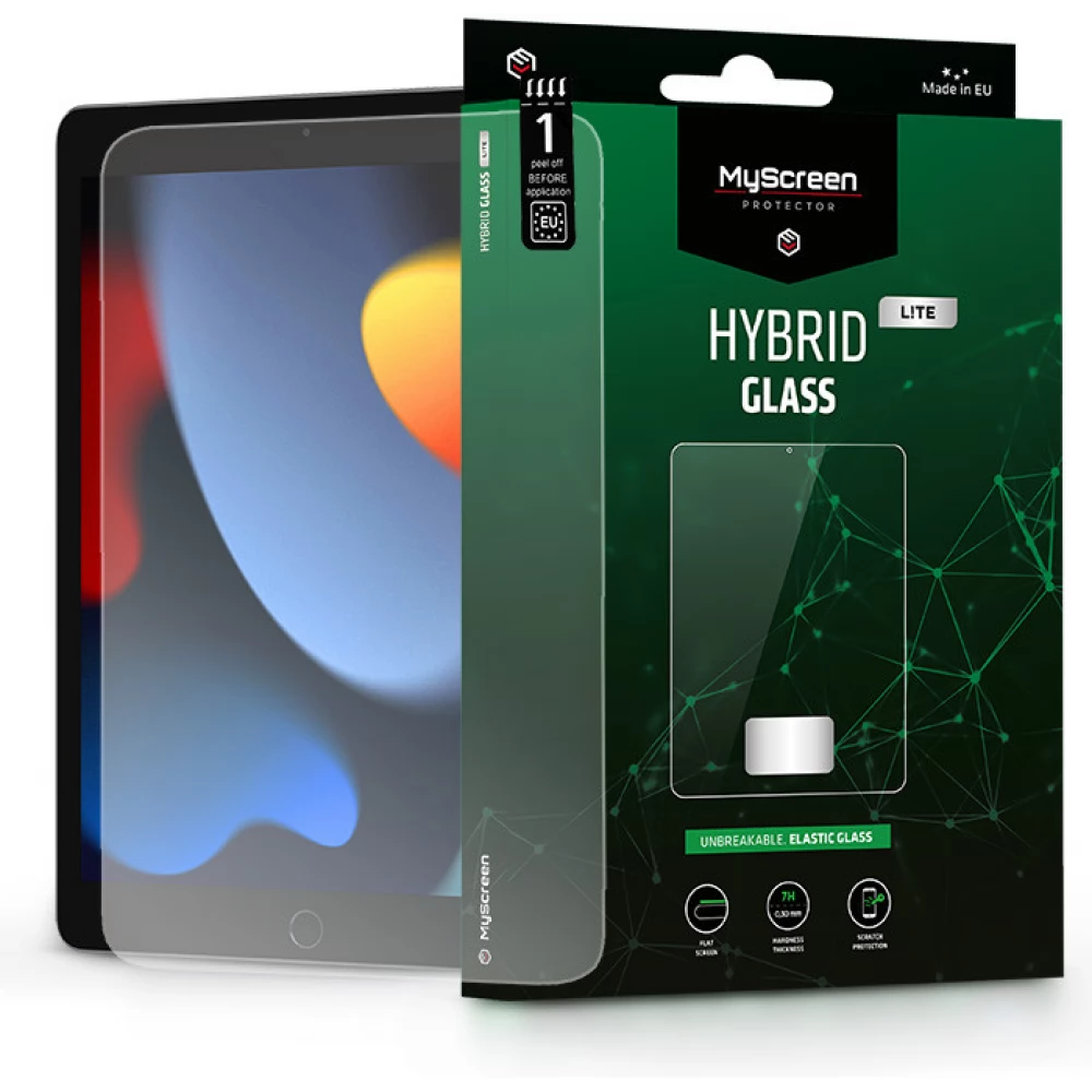 MYSCREEN Protector Hybrid Glass Lite iPad 10.2 (2019/2020/2021) rugalmas üveg képernyővédő fólia
