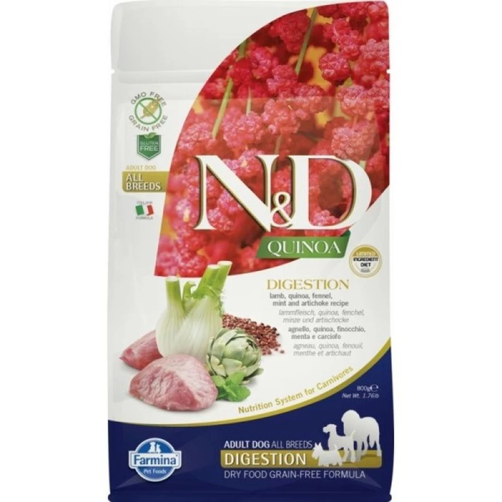 NandD Dog Quinoa Digestion bárány 800g