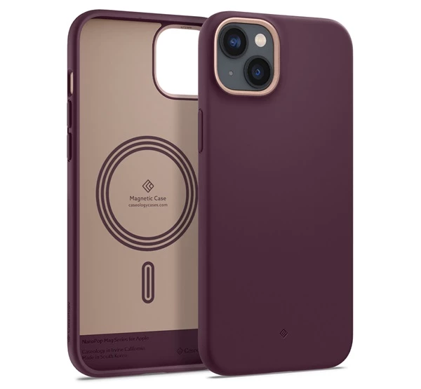 Nano Pop Apple iPhone 14 Plus Burgundy Bean MagSafe tok burgundi
