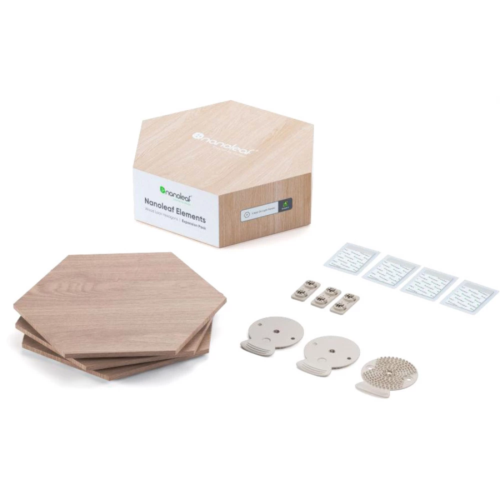 NANOLEAF Elements Wood Look Hexagons Expansion Pack (3 panels)