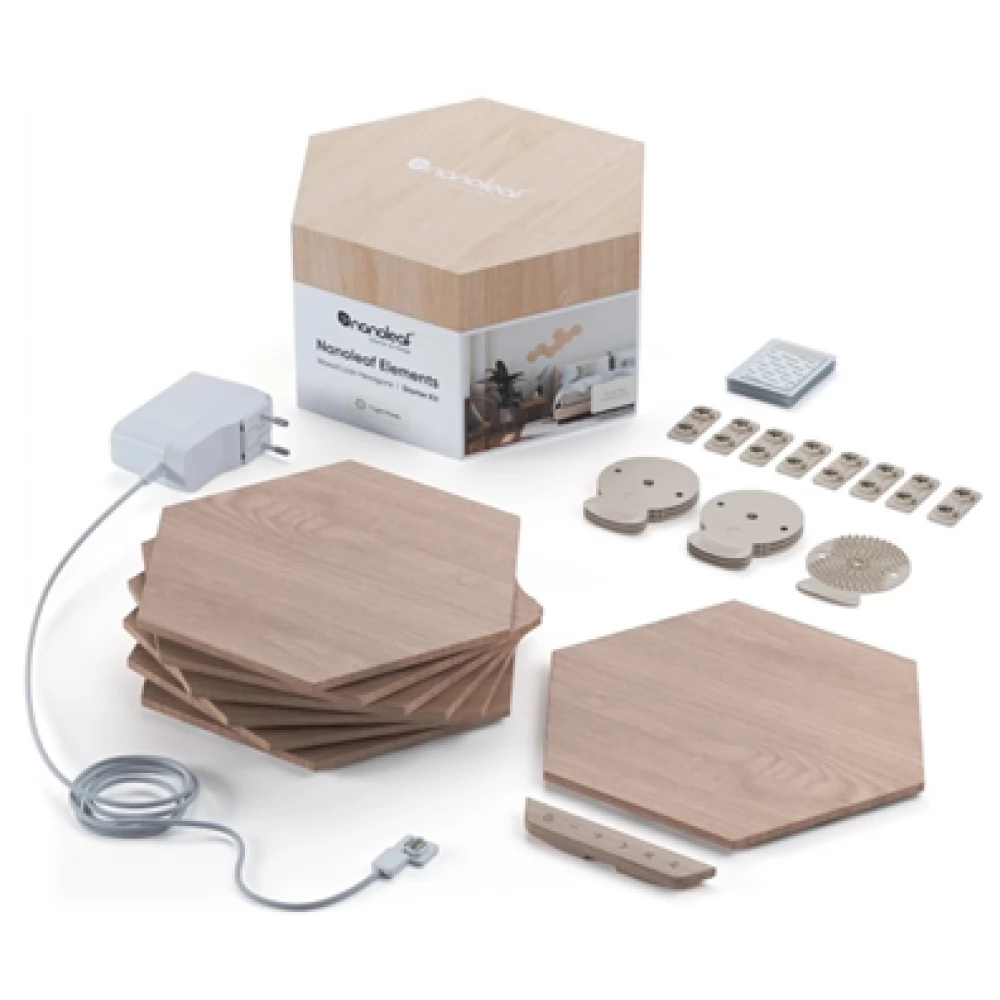 NANOLEAF Elements Wood Look Hexagons Starter Kit 13 db-os