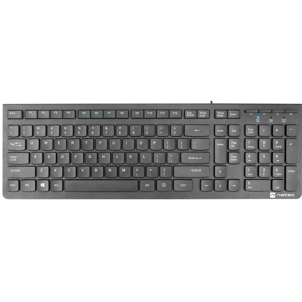 NATEC Discus 2 Slim US Angol fekete
