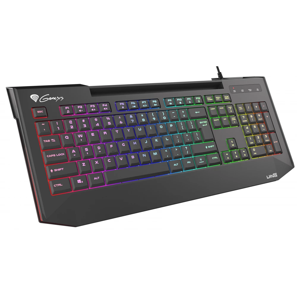 NATEC Genesis Lith 400 RGB US Angol fekete