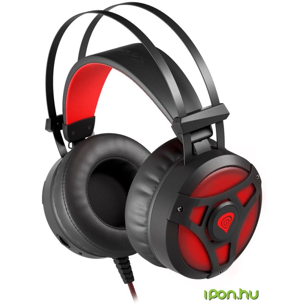 NATEC Genesis Neon 360 fekete-piros