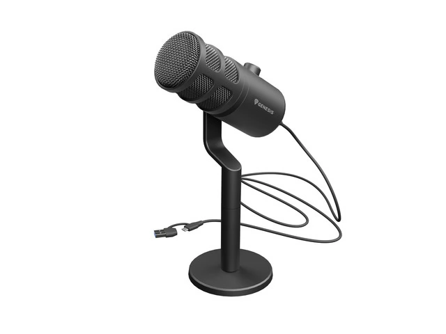 NATEC Genesis Radium 350D Dynamic USB Stúdió mikrofon fekete