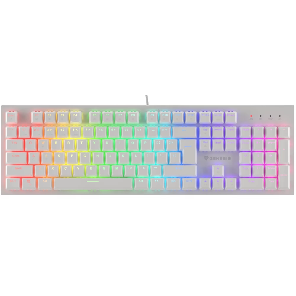 NATEC Genesis Thor 303 Outemu Peach Silent US Angol fehér