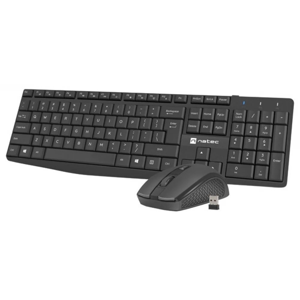 NATEC Squid Wireless US Angol szett fekete
