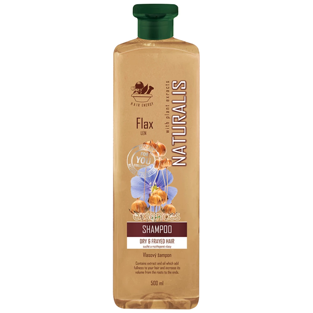 Naturalis lenmagolajat tartalmazó száraz és nagyon száraz hajra sampon 500 ml
