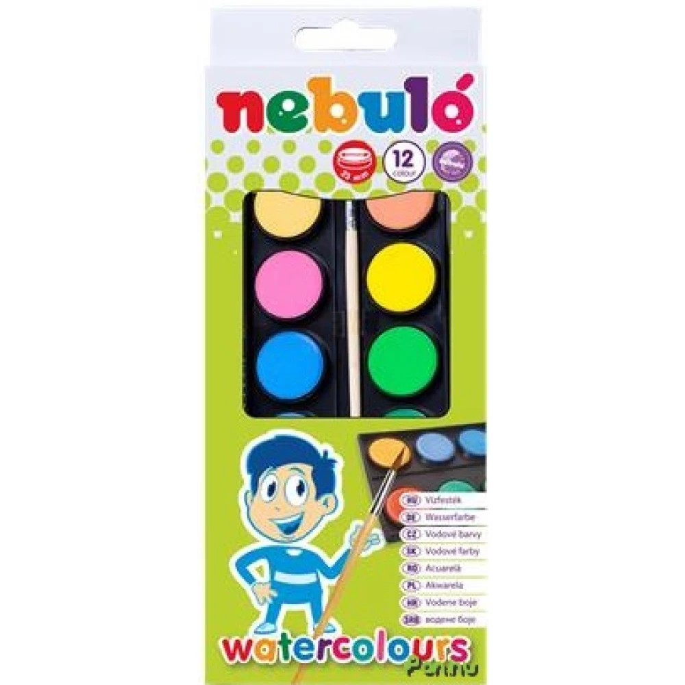 NEBULÓ Vízfesték 12 darabos 23 mm