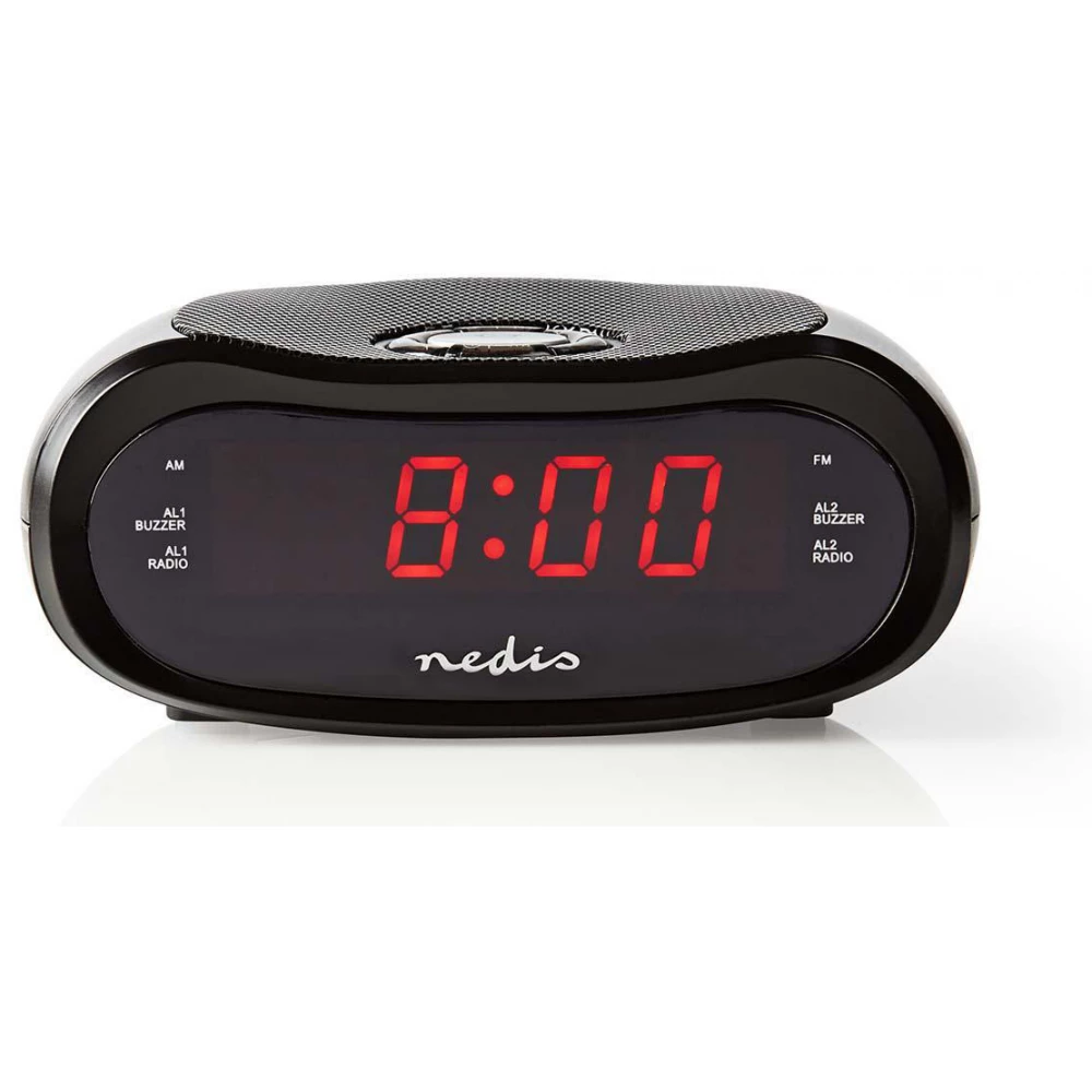 NEDIS CLAR001BK Digitális Rádiós Ébresztőóra 0.6" LED FM 20 Előbeállítás Szundi
