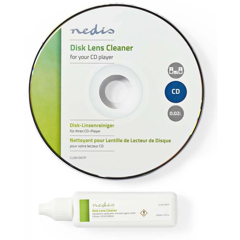 NEDIS CLDK100TP Lemezlencse-tisztító CD 20 ml