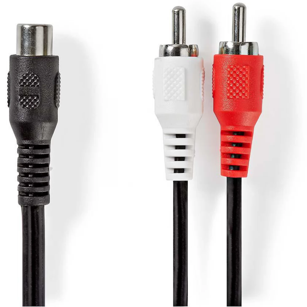 NEDIS RCA Elosztó Fekete 20cm CAGB24020BK02
