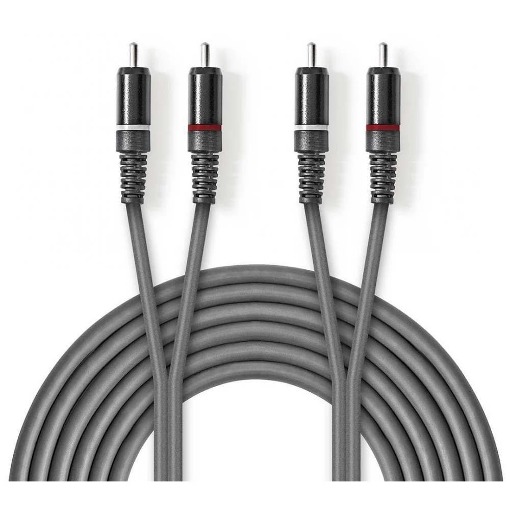 NEDIS RCA Összekötő Szürke 3m COTH24200GY30