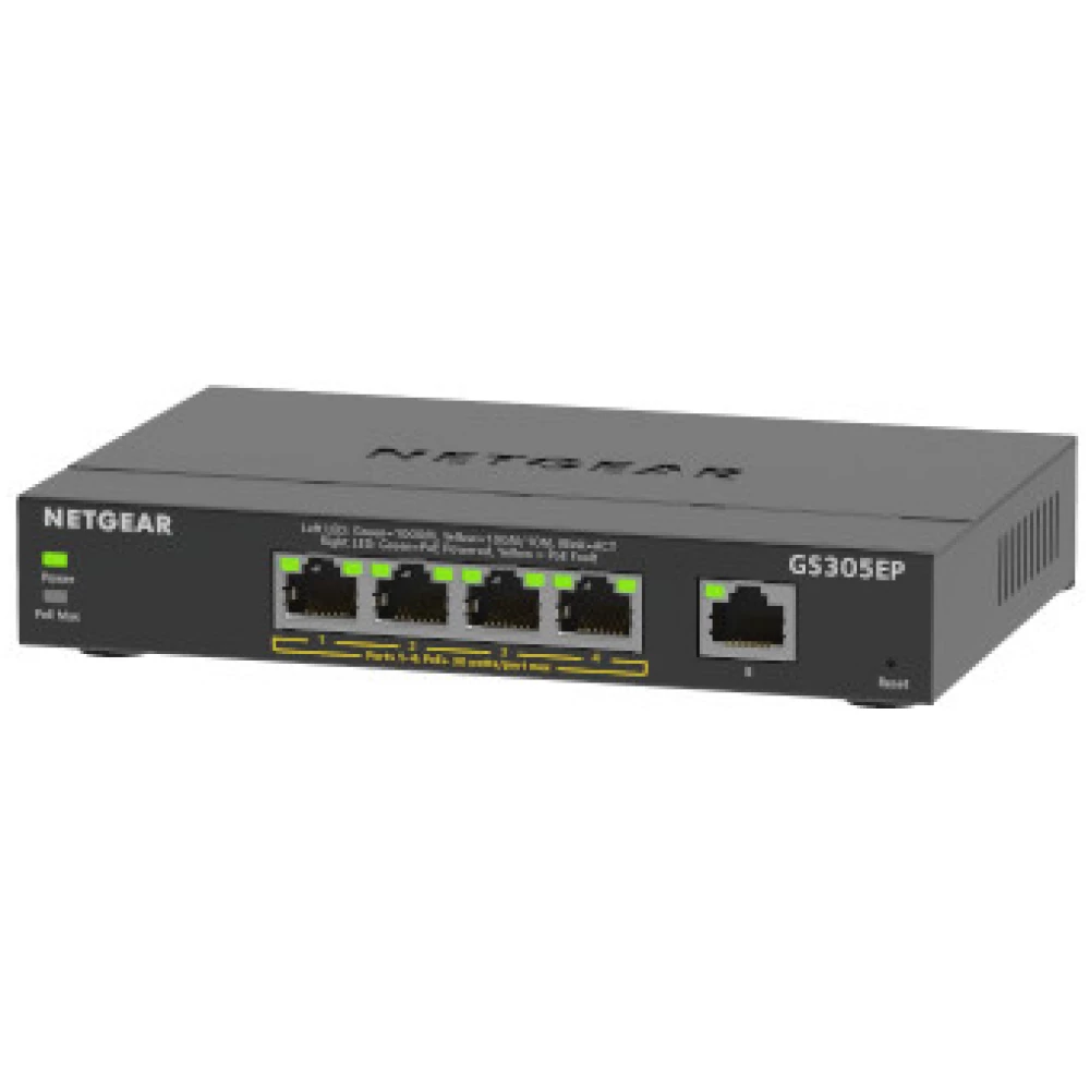 NETGEAR GS305EP 5-Port PoE+ Gigabit Ethernet Plus Switch