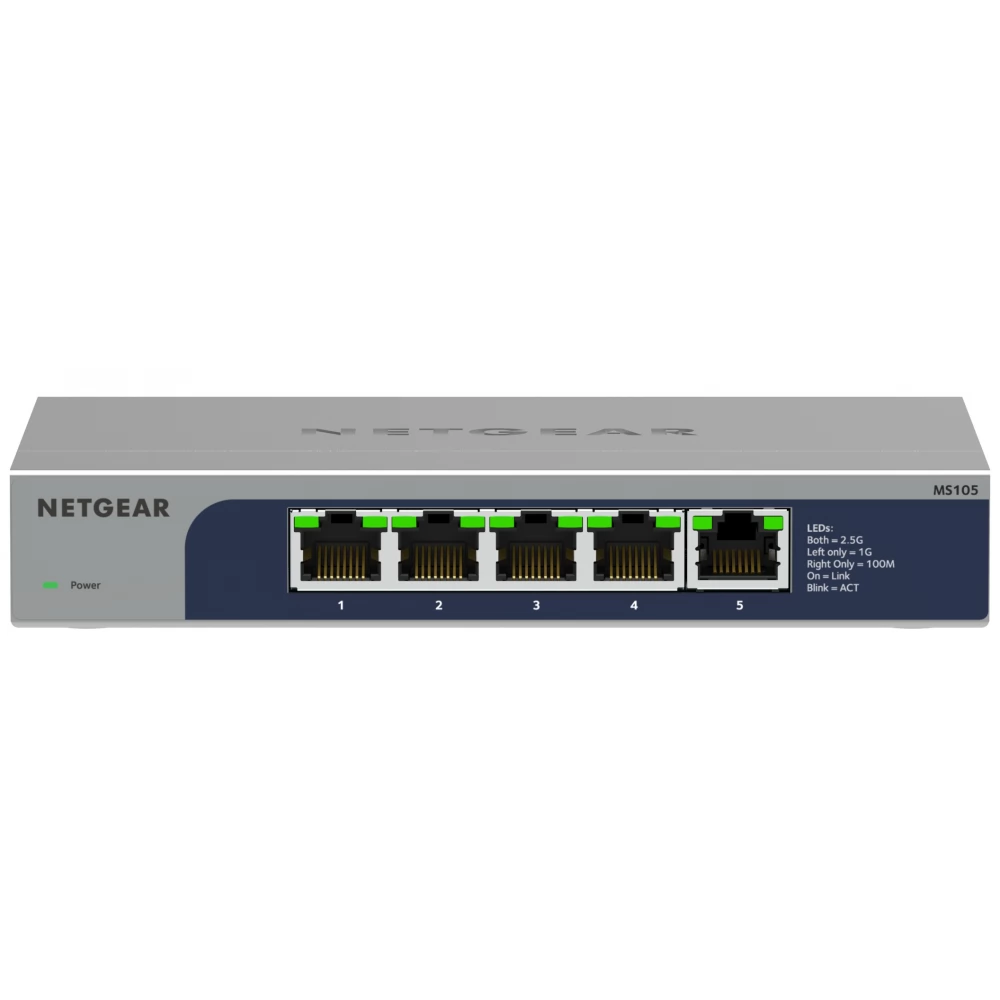 NETGEAR MS105 5-Port Multi-Gigabit (2.5G) Ethernet Unmanaged Switch