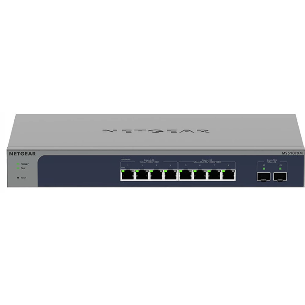 NETGEAR MS510TXM 8-Port Multi-Gigabit/10G Ethernet Smart Managed Pro Switch with 2 SFP+ Ports