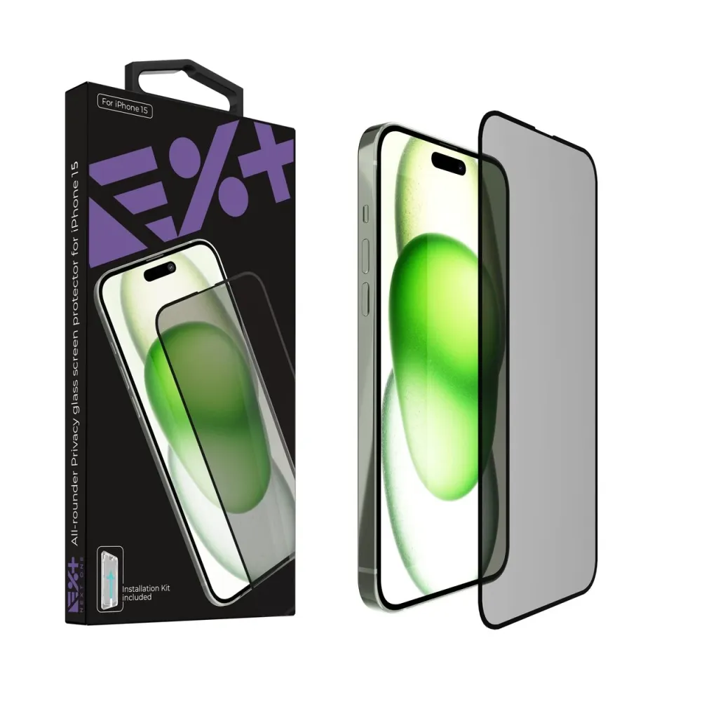 NEXT ONE All Rounder Privacy Screen Protector iPhone 15