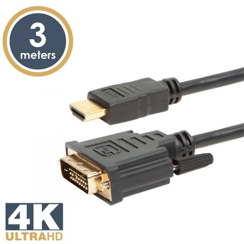 NEXUS HDMI 2.0 DVI-D Átalakító Fekete 3m 20381