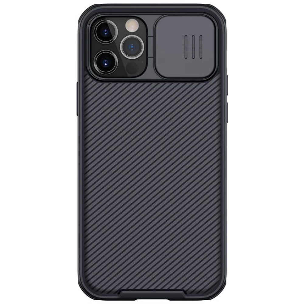 NILLKIN CamShield Pro hátlap csúsztatható kameravédelem iPhone 12/12 Pro fekete