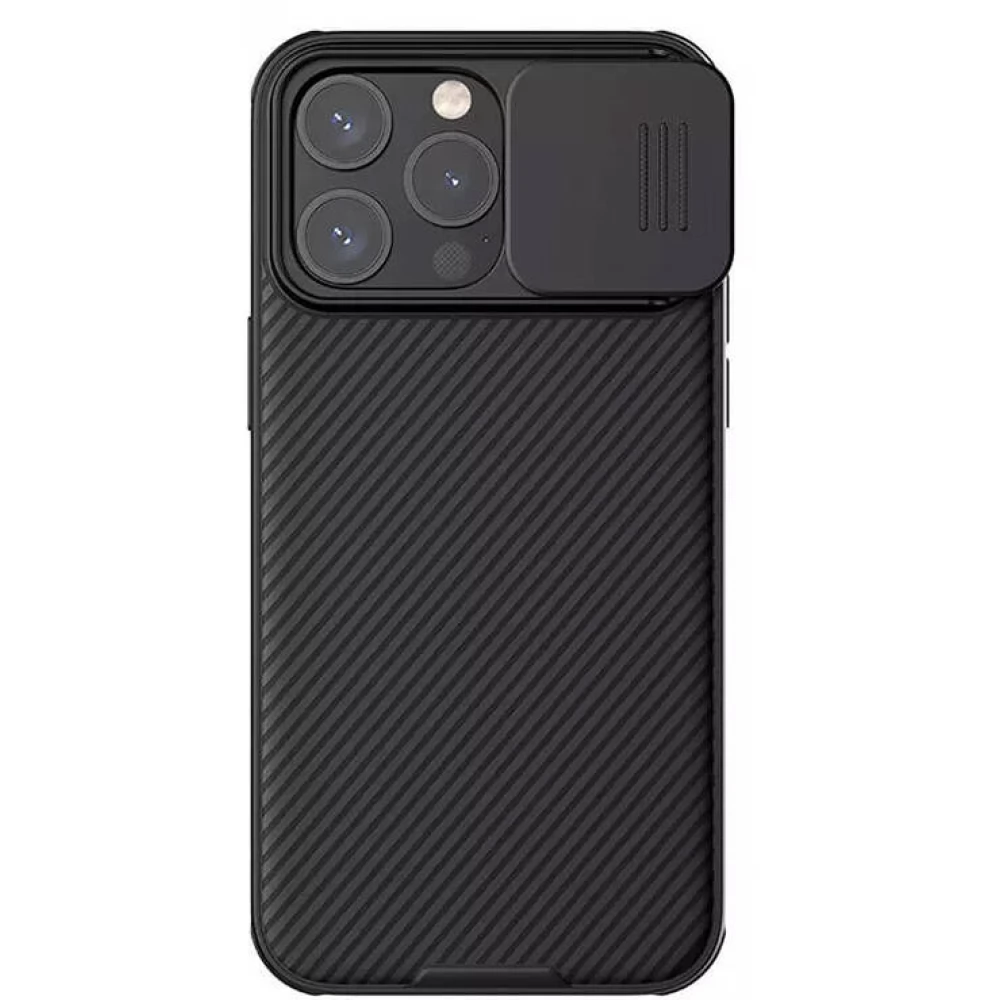 NILLKIN CamShield Pro hátlap csúsztatható kameravédelem iPhone 15 Pro Max fekete